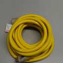 POWGRN 50 ft 12/3 Outdoor Extension Cord Waterproof Heavy Duty with Lighted Indicator End 12 Gauge 3 Prong, Flexible Cold-Resistant Long Power Cord Outside, 15Amp 1875W SJTW Yellow ETL Listed