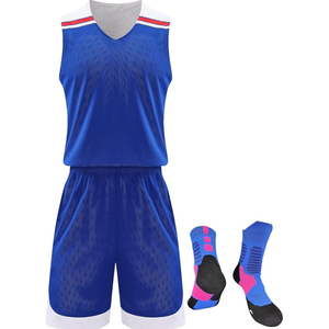 Boys Reversible Basketball Jersey Shirt and Shorts Team Uniform with Socks 9/10Y