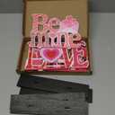 Valentine's Day Decor Love Tabletop Centerpiece Signs, 4Pcs Valentines Day Decor Wooden Table Sign, Romantic Valentine's Day Decorations for the Home Table Decor Valentine's Day Gifts