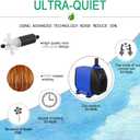Knifel Submersible Pump 1056GPH (4000L/H 85W) Ultra Quiet with Over Heating Protection 9.8ft Power Cord for Fountains, Hydroponics, Ponds, Aquariums & More