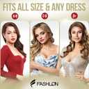 2 x FASHLON Boob Tape, 2-Roll, Safe for Sensitive Skin, Fits A-DD Cups, Breast Lift Tape with Silicone Nipple Covers
