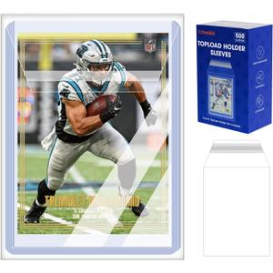 Resealable Top Loader Sleeves - Ultra Clear Team Bags for 35PT-75PT Toploaders Card Holder, Prevent Scratches & Dust, Ultimate for Sports, Game, Trading Cards Storage and Shipping(500 Count)