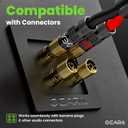 GEARit Outdoor Speaker Wire CL3 Rated, 14 Gauge Speaker Wire, Speaker Cable 200 ft for Outdoor Speakers, Patio, Garden, Backyard Audio, Direct Burial in Ground/in Wall, CCA (Black, 2-Conductors)