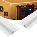 YeaLunong Recessed LED Aluminum Channel 3 Pack 3.3FT Plaster in LED Strip Diffuser with Milky Cover Seamless Indirect Lighting Profile for 10mm Tape Light