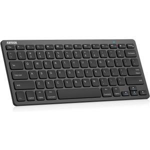 Arteck Ultra-Slim Keyboard Compatible with iPad 10.2-inch/iPad Air/iPad 9.7-inch/iPad Pro/iPad Mini, iPhone and Other Bluetooth Enabled Devices Including iOS, Android, Windows, Black