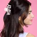 xo, Fetti Wifey Claw Hair Clip - White Marble Acrylic | Bachelorette Accessory, Bride Gift, Bridal Shower, Wedding Day, Bride to Be