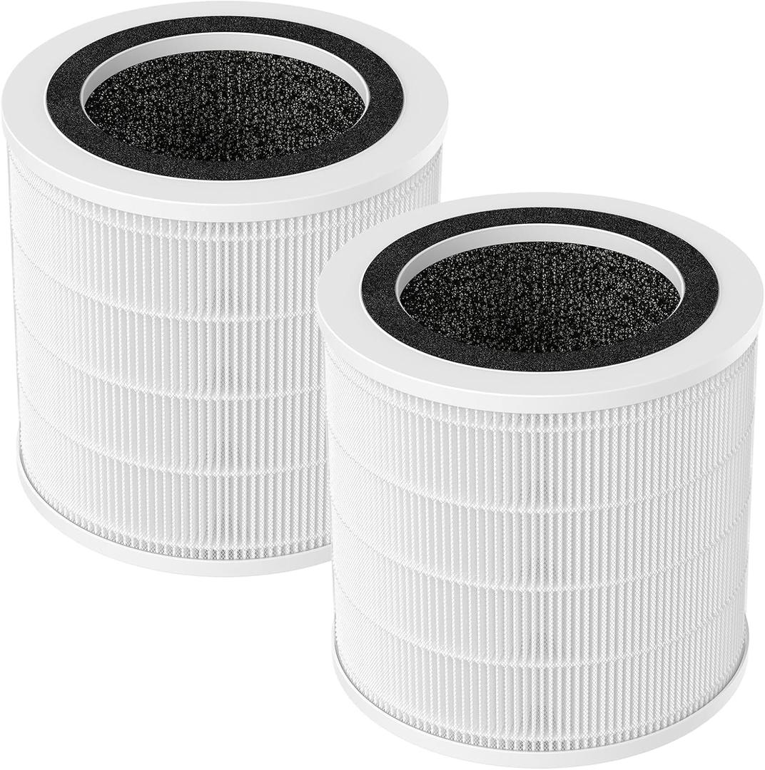 2 Pack H7126 Replacement Filter for GoveeLife H7126 Mini Air Purifier, 3-in-1 H13 True HEPA Air Filter for H7126 Air Purifier Filter for Dust, Pollen, Replace Part #H7126-RF