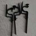 NoNo Bracket - Outside Mounted Blinds No Drill Curtain Rod Bracket Attachment Set of 3 (Black) No Drill Curtain Bracket