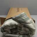 Full Size Comforter Sets, Khaki Green Plaid Bedding Set 7 Piece for Boys Girls Teen, Classic Homestead-Style Kids Comforter Set Bed in A Bag with Sheets, Pillowcases & Shams