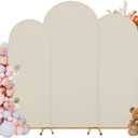 Arch Covers,Arch Backdrop Stand Fitted Cover for Wedding Birthday Party Ceremony Banquet Decoration(7.2FT&6.6FT&6FT,Off-White,Cover Only)