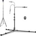 CAMBOFOTO 84" Phone Tripod, Tall Tripod Stand for Selfies with Flexible Gooseneck & Remote, Compatible with iPhone Android, Travel/Gopro/Ring Light/Webcam/Video Recording/Vlogging