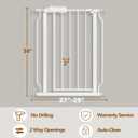Fairy Baby Narrow Baby Gate 27 Inch to 29 Inch Wide, Small Auto Close Walk Through Safety Gates Pressure Mounted for Stairs Doorways Kids or Pets,White