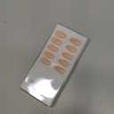 BTArtbox Short Almond Press On Nails - Aurora French Tip, Spring Glue On for Gifts, Natural Stick On in 16 Sizes - 32 Fake Nails Kit, Athena