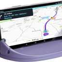 Loncaster Car Phone Holder, Car Phone Mount Silicone Car Pad Mat for Various Dashboards, Slip Free Desk Phone Stand Compatible with iPhone, Samsung, Android Smartphones, GPS Devices More (Purple)