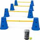 Dog Agility Equipment, 12-Inch Hurdle Set, 11.5 oz Weighted Cones