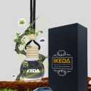 Car Air Fresheners | 10ml Air Freshener | Strong Perfume Hanging Diffuser with Odour Eliminaor Technology | Car Accessories for Men | Car Scents Air Fresheners by Ikeda (Oval, Dark Night) (0.34 Fl Oz (Pack of 1))
