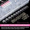 UNA GELLA Oval Nail Tips Exra Short 504PCS Pre-shape Gel Oval Almond Nail Tips for Women DIY Salon Round Almond Press On Nails Full Cover Clear Fake Acrylic Tips 12 Sizes