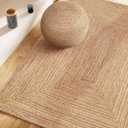 Savi Home Natural Jute Rug 3x5 Ft – Handwoven Braided Area Rug for Kitchen, Living Room & Bedroom – Eco-Friendly, Durable, Washable Woven Floor Mat – 36x60 Inch Rustic Farmhouse Décor