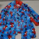 Spider-Man Super Hero Blue Print Boy's Fleece Bath Robe Bathrobe, Size 2T