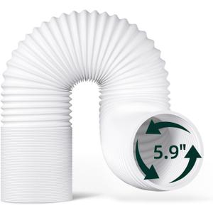 Portable AC Hose, 5.9 Inch Universal Portable Air Conditioner Vent Hose, Anti-Clockwise Replacement Exhaust Hose Up to 78.74"