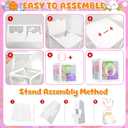 MOVINPE Some Bunny Is One Birthday Party Decorations for Girl, Baby Girl 1st Easter Bunny Birthday Party Supplies First Birthday Decor, Easter Rabbit Macaron Theme Balloons Backdrop Party Decor