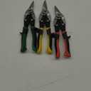 HURRICANE 3 pc Aviation Tin Snips Set, Metal Cutter Shears for Cutting Sheet Metal, Chrome Vanadium Steel, Straight Left and Right Aviation Snips, with Ergonomical TyreGrip Handle and Safety Latch