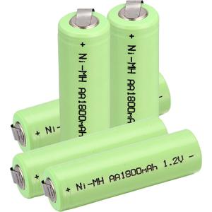 Windmax 5 x NiMH 1.2v AA 1800 mAh Electric Shaver Rechargeable Battery With Solder Tabs