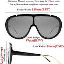 FEISEDY Sunglasses Women Oversized One Piece Frame UV400 Sun Glasses Trendy Retro Shades B2580