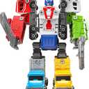 TEMI City Vehicles Transformed Robot for Boys 3-7 Year Old - Learning Kids Toys, Building Toddler Toys for Ages 4-8, Gifts for Kids