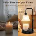 DomeStar Flower Candle Warmer Lamp, Adjustable Height Wax Melting Unique Lamp with Timer & Dimmer, Vintage Bedroom Decor for Scented Jar Candles - Ideal for Housewarming Birthday Valentine's Day Gifts