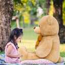 MaoGoLan Giant 59" Teddy Bear Stuffed Animal, Cuddly Large Classic Teddy Bear Plush Toy Gift for Girlfriend Boyfriend Kid, 5ft Brown Stuffed Animal for Mother's Day Birthday Gift Baby Shower Decor