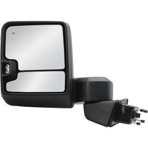 Driver Left Side Door Towing Mirror Power Heated with BLIS(Blind Spot Light) Glass Puddle and Signal Light Textured Black Cover Manual Folding and Telescope for 19-25 Chevrolet Silverado 1500
