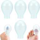 4 Pcs Waterproof Finger Protector Waterproof Toe Cover Silicone Finger Protectors for Wounds for Wounds, Bathing and Nail Care(Large)
