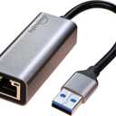 USB A to ethernet AdapterUSB 3.0 Gigabit to ethernet Adapter Compatibility 100/1000MBPS,Compatible with Windows, Mac OS, Linux, PC, Laptops, and More, USBA TO RJ45