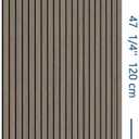 4-Piece Wood Slat Wall Panel for Interior Wall Decor Noise Cancelling 47.2" x 23.6" Peel and Stick Acoustic Decorative 3D Sound Absorbing Wall Paneling, Walnut, 4pcs - 47.2" x 23.6"