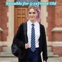 Navy Blue Stripe Zipper School Ties, Formal School Ties for Schools Uniforms, Graduation, Cosplay, Casual (Blue, S)