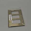 ENERLITES Triple Decorator Metal Wall Plate, Decorator Switch Receptacle Cover, Corrosion Resistant, Stainless Steel 201, Mid-Size 3-Gang 4.88" x 6.77", UL Listed, 7733M-PB, Polished Brass