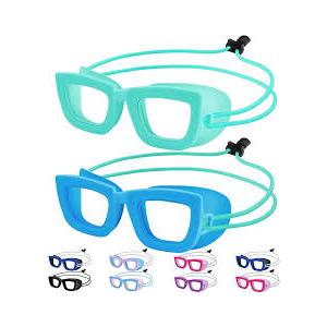 Kids Swim Goggles, 2 Pack Toddlers Swimming Goggles Bungee Strap No Hair Pulling Anti-Fog/UV Pool Goggles for Age 3-10