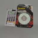 Casio HS-8VA Mini 6-Function Calculator | Large 8-Digit LCD Display | Solar Powered with Battery Backup | Standard Function | Portable Pocket Size And 3M Mount Tape 110 1/2x75