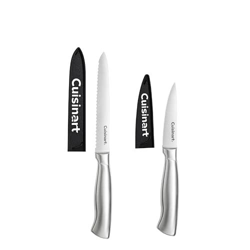 Cuisinart 2-Piece Utility Pairing Stainless Steel Knife Set, includes 5.5" Serrated Utility and 3.5" Pairing Knife