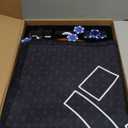 11 inch Solid Roulette Wheel Set for Adults, with 47.2 x 22.8 Inch Double Sided Table Layout Felt Mat, 100 ABS Chips, and Dealer Button Playing Cards Casino Roulette Game Sets