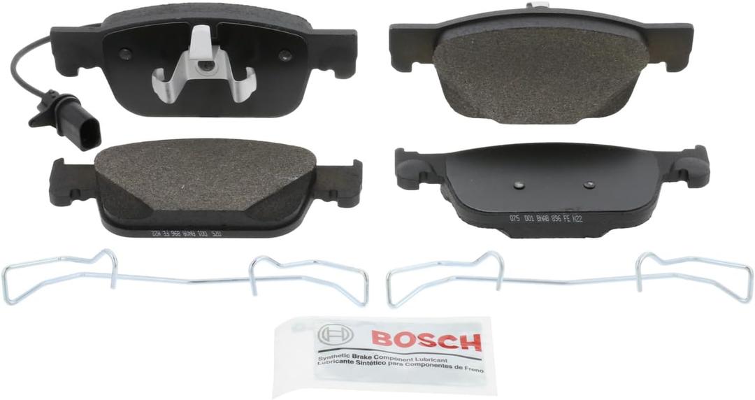BOSCH BE1953H Blue Semi Metallic Disc Brake Pad Set with Hardware - Compatible with Select Audi A4, A4 Quattro, A5 Sportback; FRONT
