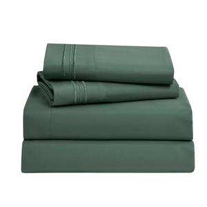 Clara Clark Bed Sheets, Premier 1800 Series Bed Sheet Set, Deep Pocket, Wrinkle, Fade, Stain Resistant, Luxury Soft Bedding Sheets & Pillowcases, Full, Forest Green
