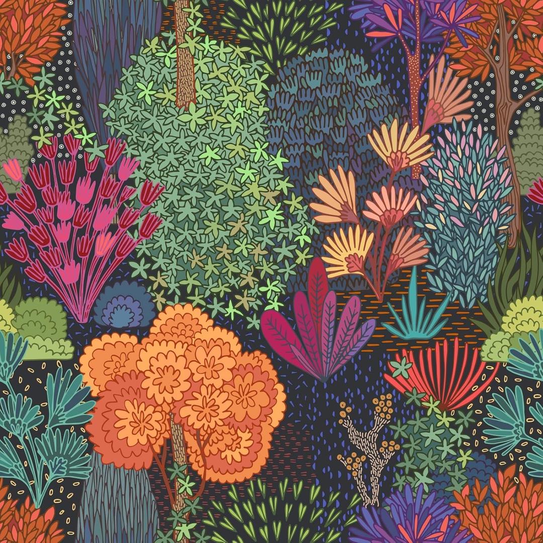 Colorful Forest Wallpaper,17.71" x 118.1" Colorful Removable Waterproof Wallpaper Forest Vinyl Self Adhesive Contact Paper for Home Bedroom Cabinets and Kitchen Decorations