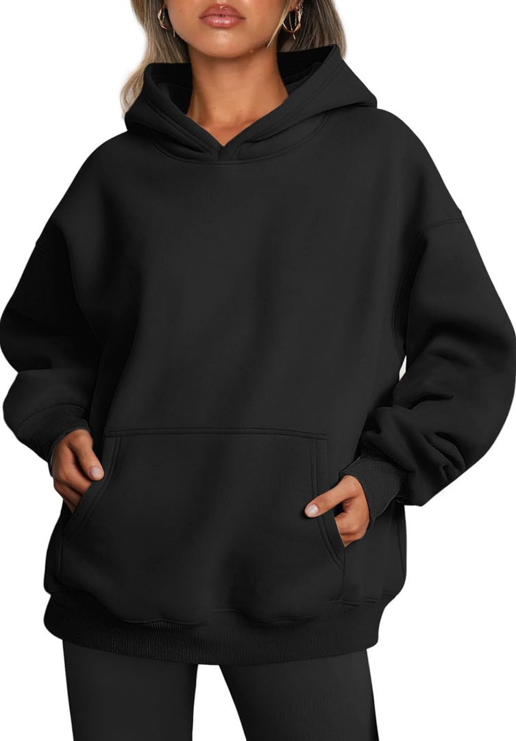 Trendy Queen Womens Oversized Hoodies Fleece Sweatshirts Sweaters Spring Outfits 2025 Pullover Fall Winter Clothes 3XL