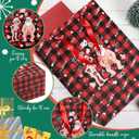 ForraFun 12 Pcs Funny Christmas Paper Bags Naughty Red Black Plaid Santa Gifts Bags for Women Men Husband Wife Holiday Xmas Party Favor