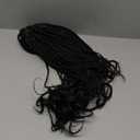 KERNORV 18" Lace Front Knotless Braided Wigs for Black Women Boho Curly Ends Braided Wigs Short Box Braid Wig with Baby Hair Synthetic Braided Wig, 13x8 Inch Lace Front