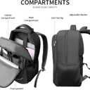 Travel Laptop Backpack for Men, Anti Theft Slim Durable Backpack for Women, with USB Port, Waterproof Business Computer Bag, for 18.4 inch Laptop and Notebook - Black