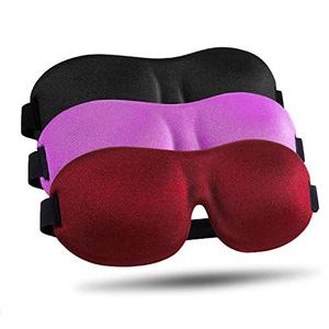 LKY DIGITAL Sleep Mask for Side Sleeper 3 Pack, Blackout 3D Eye Mask for Sleeping, Night Blindfold for Men Women