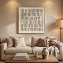Framed Neutral Abstract Wall Art, Modern Beige Canvas Prints Artwork for Walls, Minimalist Geometric Line Square Pictures for Living Room Bedroom Dining Room Hallway Office Wall Decor, 30x30 In